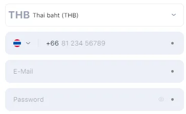 1win registration form Thailand